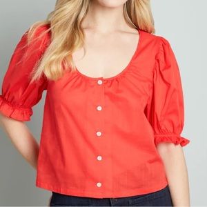 ModCloth Ladybugs love me blouse
